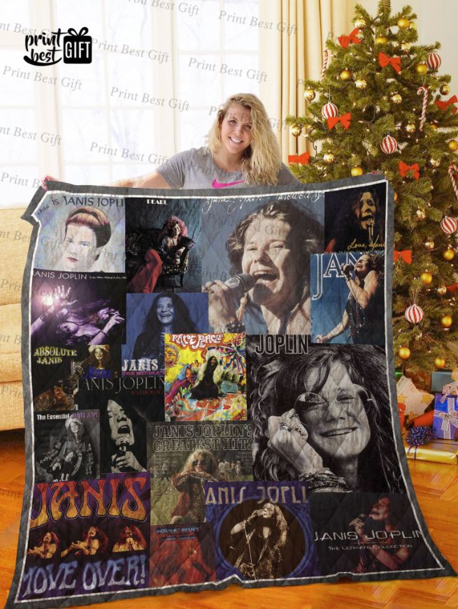 Janis Joplin Albums Cover Poster Ver Quilt Blanket Bedding Set