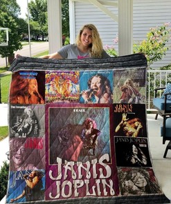 Janis Joplin Albums Quilt Blanket Bedding Set for Home Décor