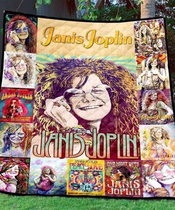 Janis Joplin Quilt Blanket Bedding Set With Pilliwcases Option