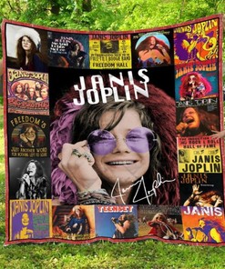 Janis Joplin Quilt Blanket Bedding Set for Home Décor