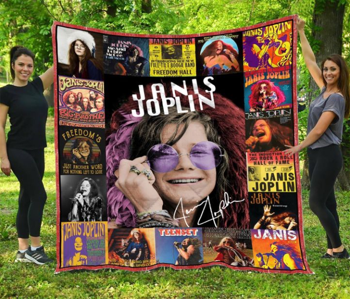 Janis Joplin Quilt Blanket Bedding Set for Home Décor