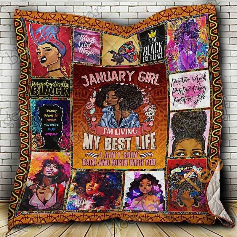 January Girl Quilt Blanket Bedding Set