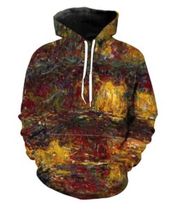 Japanese Footbridge Claude Monet Hoodie 3D