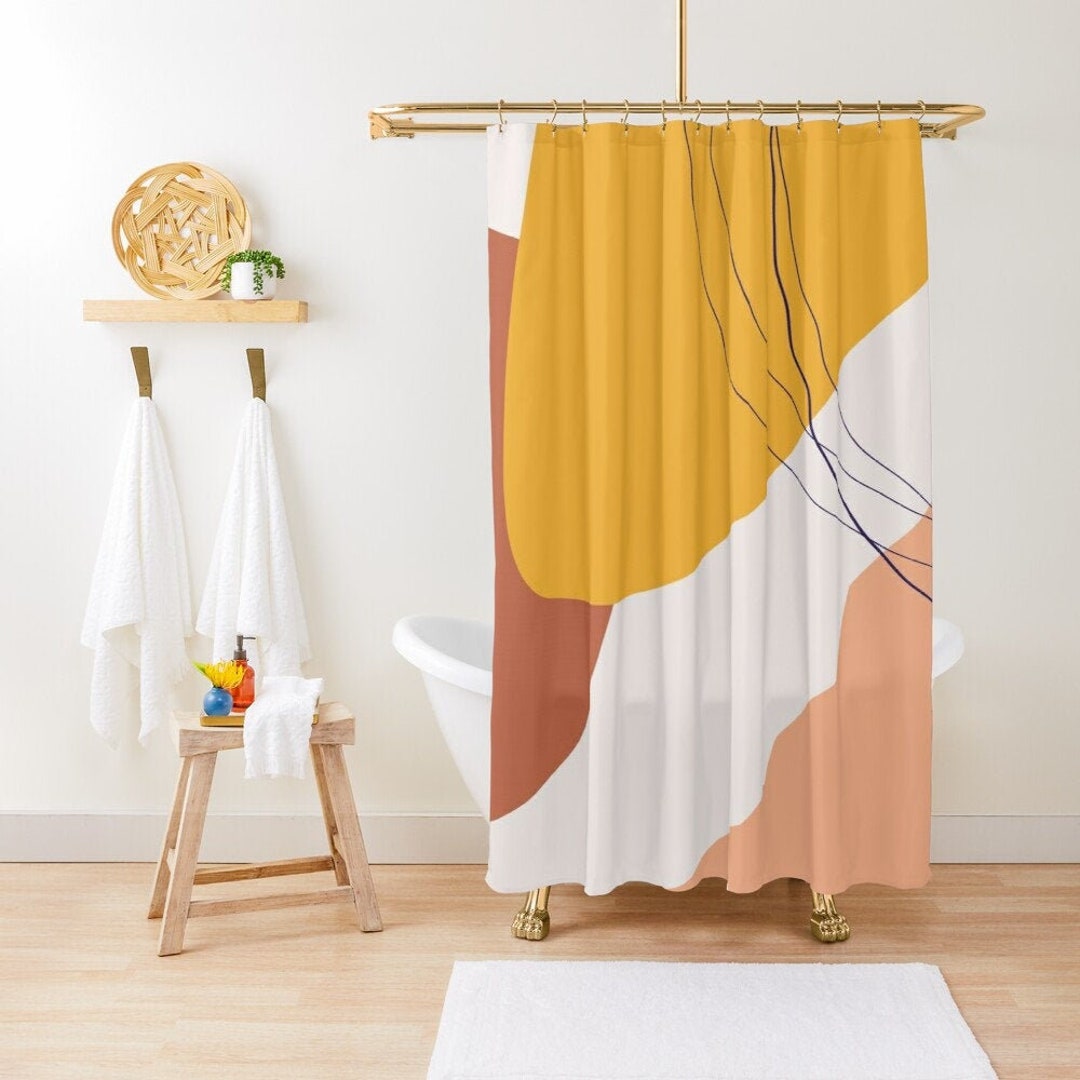 Japanese Lotus Art Shower Curtain - A Boho Chic And Zen Print For Your Bathroom