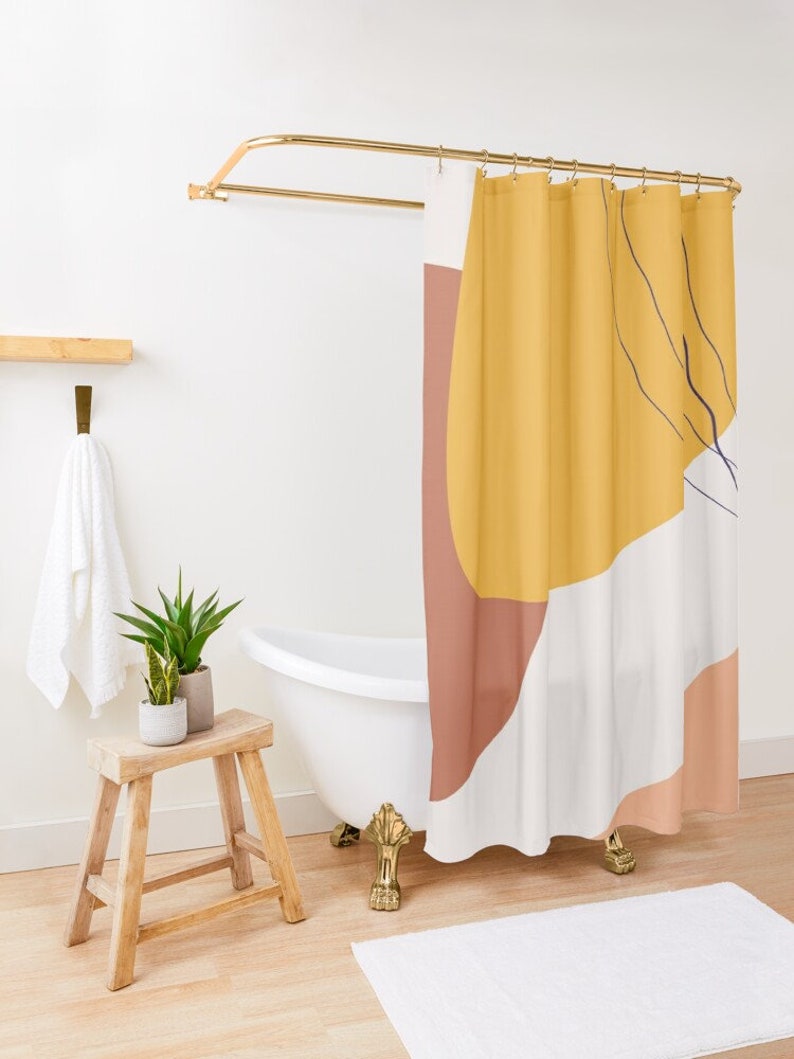 Japanese Lotus Art Shower Curtain - A Boho Chic And Zen Print For Your Bathroom - Image 2