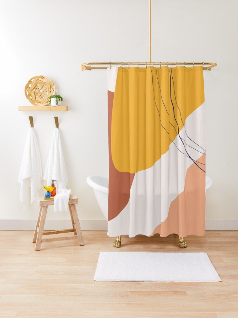 Japanese Lotus Art Shower Curtain - A Boho Chic And Zen Print For Your Bathroom - Image 3