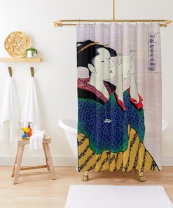 Japanese Shower Curtain Japanese Decor Vintage Asian Decor Shower Curtain Vintage Bathroom Decor Zen Print Perfect Gift