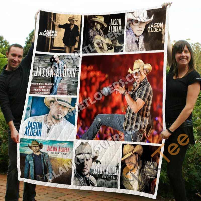 Jason Aldean Quilt Blanket Bedding Set With Pilliwcase Option