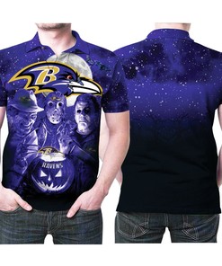 Jason Freddy Myers Baltimore Ravens Halloween 3d Designed For Baltimore Ravens Fan Polo Shirt All Over Print Shirt 3d T-shirt
