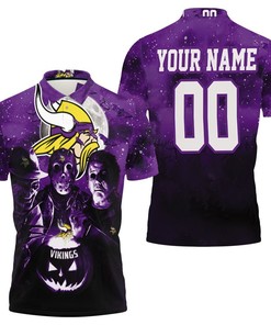 Jason Freddy Myers Minnesota Vikings Halloween All Over 3d Personalized Polo Shirt All Over Print Shirt 3d T-shirt