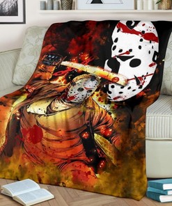 Jason Voorhees Best Seller Fleece Blanket Gift For Fan, Quilt Blanket Bedding Set Gift