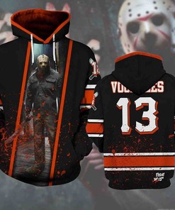 Jason Voorhees Friday The 13th Halloween Horror Art 3D Hoodie Zipper Hoodie