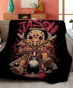 Jason Voorhees Horror Characters Quilt Blanket Bedding Gift For Fan, Jason Voorhees Horror Characters Quilt Blanket Bedding