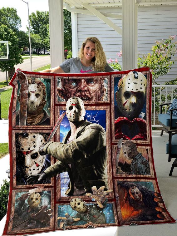 Jason Voorhees Portrait Quilt Blanket Bedding Set