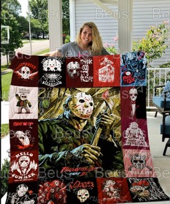 Jason Voorhees Scary Movie Halloween Friday The 13th Quilt Blanket Bedding Set