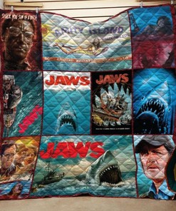 Jaws Collage Quilt Blanket Bedding Set for Home Décor