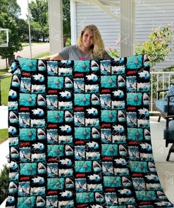 Jaws Pattern Collection Quilt Blanket Bedding Set