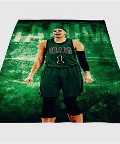 Jayson Tatum Sherpa Fleece Blanket Gifts for Family, for Couple