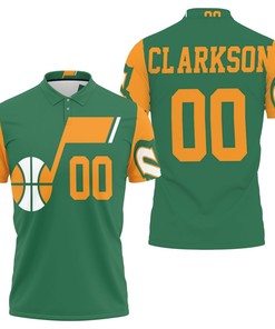 Jazz Jordan Clarkson 2020-21 Earned Edition Green Jersey Inspired 3D All Over Print Polo Shirt