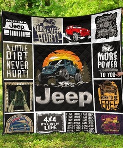 Jeep Automobiles Quilt Blanket Bedding Set for Home Décor