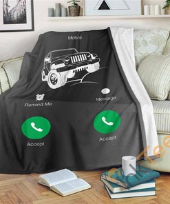 Jeep Calling Sherpa Fleece Blanket Gifts for Family, for Couple