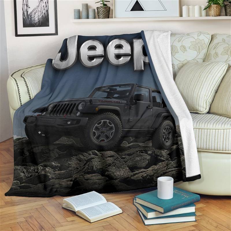 Jeep Funny Who Loves Jeep Sherpa Fleece Blanket Gifts for Family, for  Couple - Bluefink