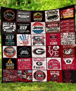 Jeep Ncaa Georgia Bulldogs Collected Quilt Blanket Bedding Set