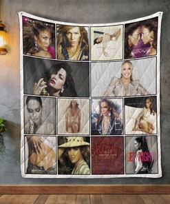Jennifer Lopez Album Covers Quilt Blanket Bedding Set