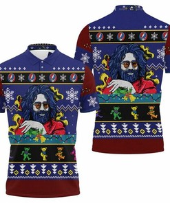 Jerry Garcia Grateful Dead Christmas Bears Christmas Kniting Pattern 3d Jersey 3D All Over Print Polo Shirt