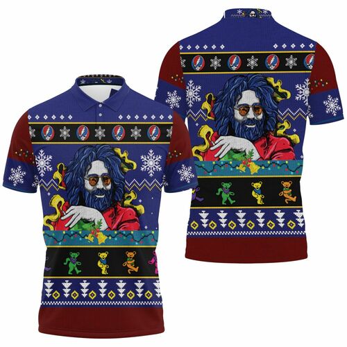 Jerry Garcia Grateful Dead Christmas Bears Christmas Kniting Pattern 3d Jersey 3D All Over Print Polo Shirt