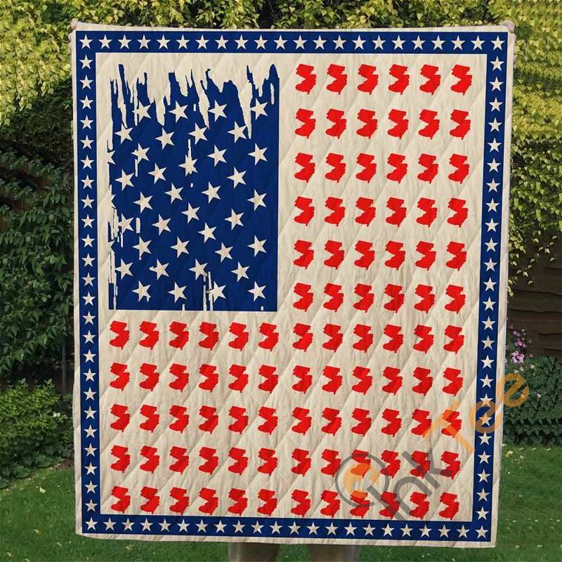 Jersey Map Quilt Blanket Bedding Set