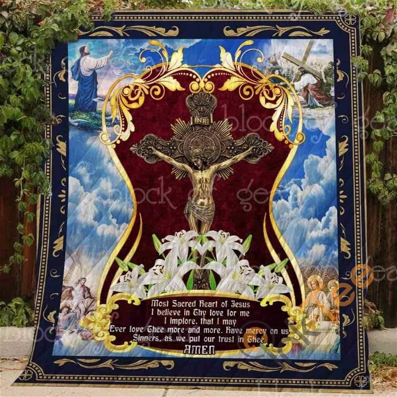 Jesus Forever In My Heart Quilt Blanket Bedding Set