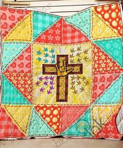 Jesus I Love You By Sign Language Quilt Blanket Bedding Set