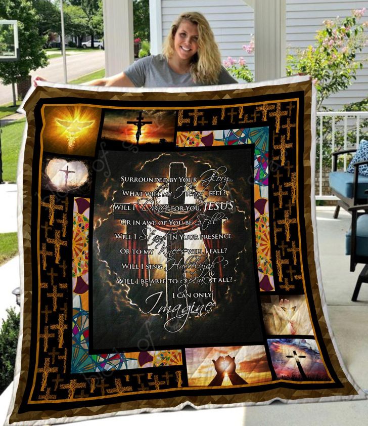 Jesus In My Heart Quilt Blanket Bedding Set Gifts for Jesus Lovers