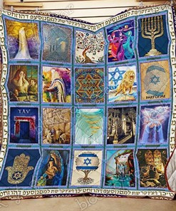 Jewish Culture Quilt Blanket Bedding Set