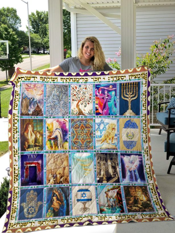 Jewish Culture Quilt Blanket Bedding Set for Home Décor