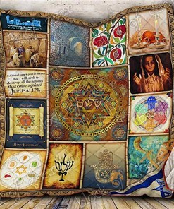 Jewish Quilt Blanket Bedding Set