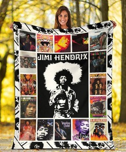 Jimi Hendrix Music Sherpa Fleece Blanket Gifts for Family, for Couple