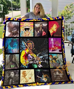 Jimi Hendrix Music Themed Quilt Blanket Bedding Set with 2 Pillowcases