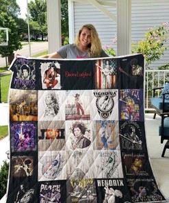 Jimi Hendrix Vintage Music Quilt Blanket Bedding Set