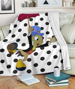Jiminy Cricket Sherpa Fleece Blanket Gifts for Family, for Couple