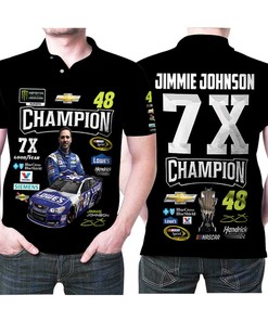 Jimmie Johnson 7x Champion Legend 48 Racer Chevrolet 3d Printed Gift For Jimmie Johnson Fan Polo Shirt All Over Print Shirt 3d T-shirt