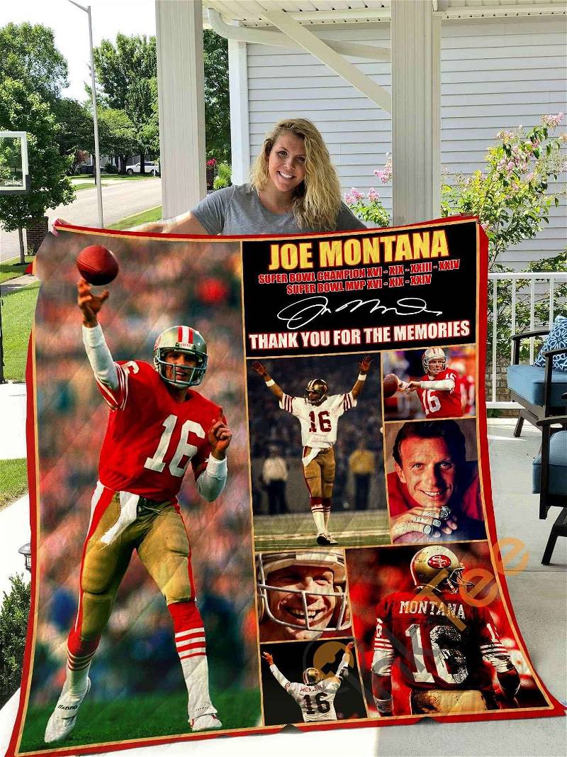 Joe Montana Quilt Blanket Bedding Set With Pillowcase Option
