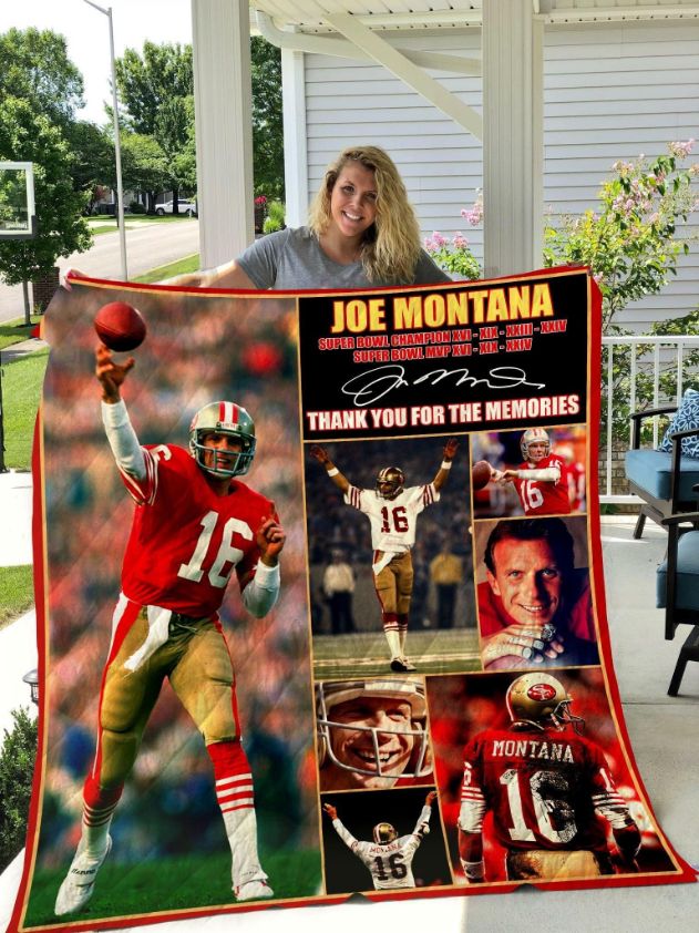 Joe Montana Quilt Blanket Bedding Set for Home Décor