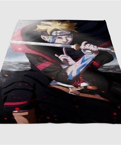 Jogam Boruto Sherpa Fleece Blanket Gifts for Family, for Couple