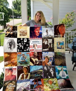 John Denver Singer Songwriter Albums Quilt Blanket Bedding Set