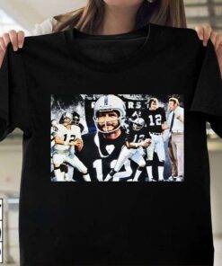 John Madden & Kenny Stabler #12 Oakland Raiders Football T-Shirt