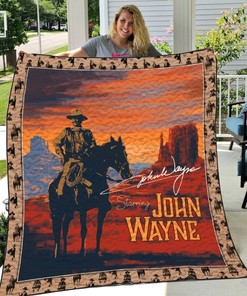 John Wayne Cowboy Vintage Quilt Blanket Bedding Set