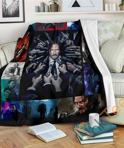 John Wick Fleece Fan Gift Idea Sherpa Fleece Blanket Gifts for Family, for Couple