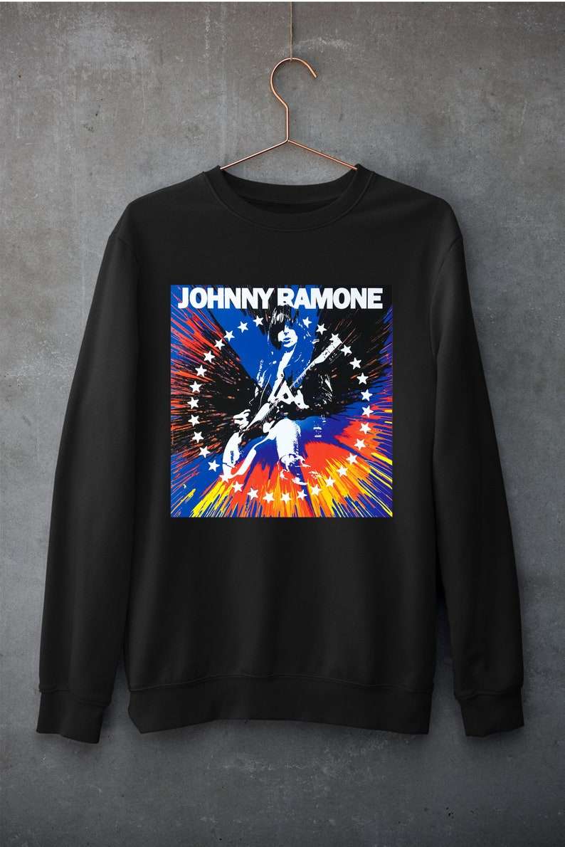 Johnny Ramones Ramones Rocket To Russia Tour Concert Black T-Shirt